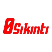 0 Sıkıntı Araba Sticker 17x17 Cm Kırmızı