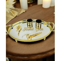 Infinity Gold Şık Söz Nişan Tepsisi Bronz Bronz