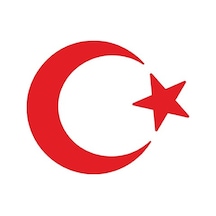 Ay Yıldız Folyo Kesim Etiket Kırmızı 8cm