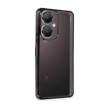 Vivo Y27 Kılıf Razer Lensli Silikon - Siyah 0.2M-Çok Renkli