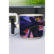Code Geass Anime Baskılı Seramik Lüks Kupa 1 Adet T Şeklinde Özel Siyah Kulp Dalga Kulp V4t Çok Renkli
