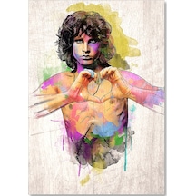 Cakasepetim Jim Morrison Kalp Figürü Görseli Ahşap Mdf Tablo