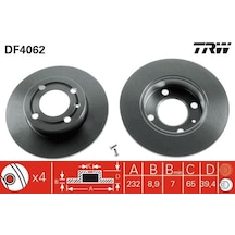 TRW DF4062 Arka 6N0615601A (WH213799) (Fiyat:2 Adet İçindir)