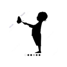 Kelebeğin Konmasını Bekleyen Sevimli Çocuk Sticker