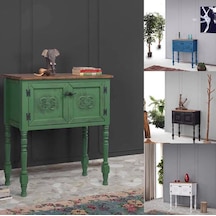 Wood Dresuar Ahşap Pastel Boyalı Eskitme Tarz Dresuar