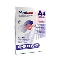 Mapilam 125 Mıc A4 100 Lü Parlak Polyester Laminasyon Filmi