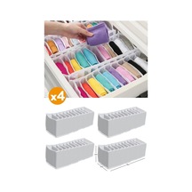 Ayrex 4 Adet - 11 Gözlü Çekmece Içi Akordiyon Organizer - Medium 15 X 44 X 17 Genel