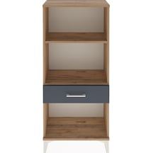Arges Dolap 2 Raflı Tek Çekmeceli 60x30x134 Çam-antrasit Çam