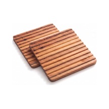 Sedona Trivet, 2'li Set Akasya Ahşap Sıcak Bulaşıklık Çok Renkli
