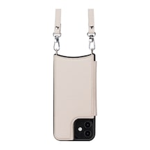 Apple Uyumlu  iPhone 12 Pro Deri Askili Kilif Ufw Erc3 Bej 557298612