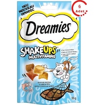 Dreamies Shakeups Multivitaminli Deniz Ürünleri Kedi Ödül Maması 6 x 55 G