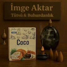 Darshan İncense Coconat Geri Akış Tütsü 10 Adet Çok Renkli