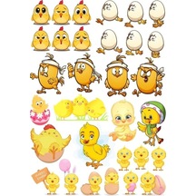 Sevimli Civciv Sticker Set 1 31 Parça Telefon, Tablet, Defter, Laptop Sticker