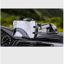 Araç Içi Torpido Üzeri Takılabilen Cep Telefonu Tutucu Dayanıklı Alaşım Yapılı Ön Cam Telefon Tutacağı Araba Telefon Tutucu Y04-g Y04-g Acı Kahverengi