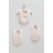 3'lü Pembe Bebek Mama Önlüğü-1123