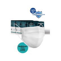 Medizer Meltblown Beyaz Cerrahi Maske, 3 Katlı, Telli, 150 Adet