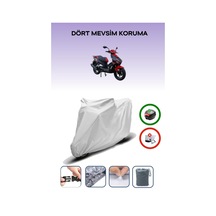 Gri Arka Çanta Uyumlu Apachi Xrs Uyumlu Motosiklet Brandası Motor Örtüsü