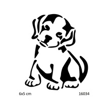 Airbrush Tattoo Tatlı Köpek Yapışkanlı Stencil Süsleme Ve Boyama Kalıbı