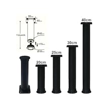 Ayarlı Ayak 25 Cm Siyah