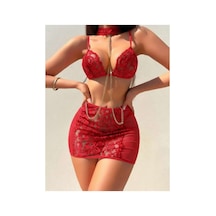 Noctafia Etekli Sütyen Takım Kırmızı - 887332528 Kırmızı