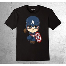 Captain America Cartoon Chibi Tişört Çocuk T-shirt