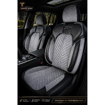 Renault Kadjar 2015+ Uyumlu Vertör Serisi Ortopedik Tay Tüyü Gri Siyah Koltuk Kılıfı
