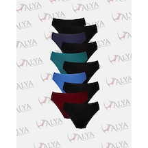 Alya Underwear Kadın Pamuklu Hipster - Slip Külot 5 Farklı Renk 1 Pakette Multicolor-x20