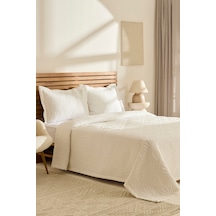 Kaşmir Home Balance Çift Kişilik Yatak Örtüsü Takımı Offwhite Beyaz