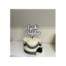 İyi Ki Doğdun Yazılı Pasta Üstü Süsleme Doğum Günü Partisi Kutlama 3d Butik Pasta Dekoru