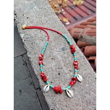 Boncuk Ay Kolye Şık Hediye Model Fb853c Çok Renkli