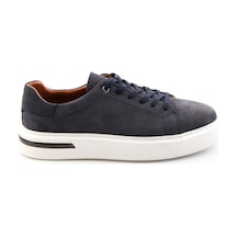 Lacivert Hakiki Deri Erkek Sneaker E01396200701 Lacivert