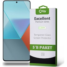 Xiaomi Redmi Note 13 Pro İle Uyumlu Temperli Ekran Koruyucu Kırılmaz Cam Ekonomik 5'li Paket