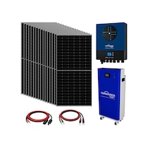 16x600w Topcon Güneş Paneli 11kva İnverter 51.2v 280ah Lityum Bataryalı Hazır Solar Enerji Paketi