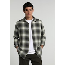 Colin's Colins Regular Fit Shirt Neck Ekoseli Erkek Yeşil Uzun Kol Gömlek Cl1082102 Q1.v1 Grn