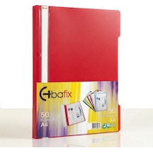Bafix Telli Dosya Plastik Xl Kırmızı A4 Çok Renkli
