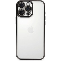Apple iPhone Uyumlu,  16 Pro Max Kılıf Razer Lensli Silikon - Siyah