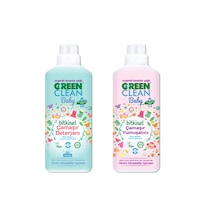 Green Clean Baby Organik Lavanta Yağlı Bitkisel Çamaşır Deterjanı 1 L + Çamaşır Yumuşatıcı 1 L