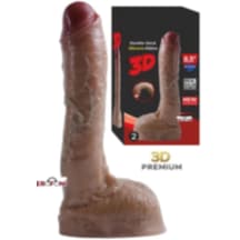 Erofoni Özel Seri 3d Premium 21.5 Cm Çift Katmanlı Ultra Hissiyat Realistik Damarlı Dildo Penis