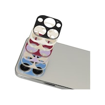 İphone 13 Pro Max Rainbow Kamera Lens Koruma Cam - Mavi