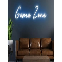 Game Zone Yazılı Neon Tabela Mavi