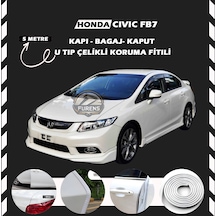 Honda Civic Fb7 Oto Araç Kapı Koruma Fitili 5metre Parlak Beyaz Renk
