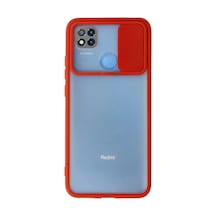 Redmi 9c Kılıf Palm Buzlu Kamera Sürgülü Silikon - Kırmızı İtdark31224