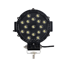 Off Road Sis Lambası Ledli 51Watt 17 Ledli Siyah 4X4
