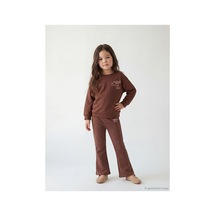 LC Waikiki Alıta Cıty Farkıyla Lcw Kids Kahverengi Baskılı Süper Skinny & Ekstra Dar Beli Lastikli Kız Çocuk Ta Kahverengi - 928303617 Kahverengi