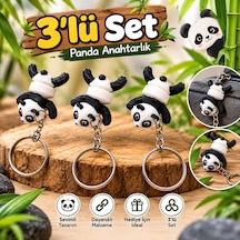 Panda Anahtarlık 3'lü Siyah