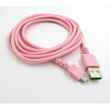 Thunderbolt Basilisk Ultimate Naga Pro Deathadder V2 Pro Viper Ultimate Fare İçin 5.9ft Kablo Pembe İçin Usb Şarj Kablosu