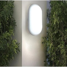 Banyo Tavan Lambası 20w Oval Balkon Tavan Lambası 6400k Beyaz Led Işık Teras Duvar Lambası Beyaz Abanoz