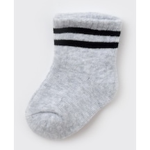 Biorganic Unisex Çizgili Tekli Bebek Çorabı 68458
