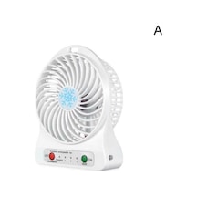3 Kademeli Şarjlı Masa Üstü Usb Mini Taşınabilir Vantilatör Fan Beyaz