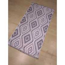 Evalife 8212 Gri Bej Ince Şönil Kilim 80X150 Cm